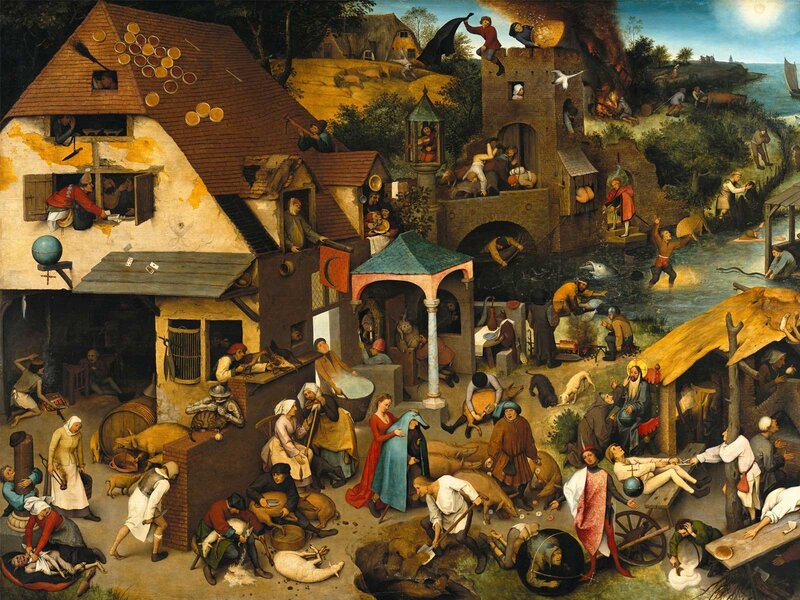 Village Chaos Scene — Brown, Chaotic