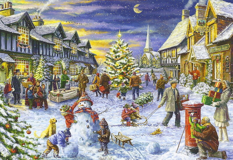 Village Christmas Scene