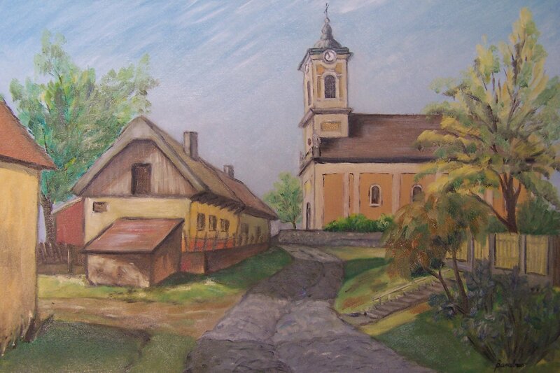 Village Church Painting