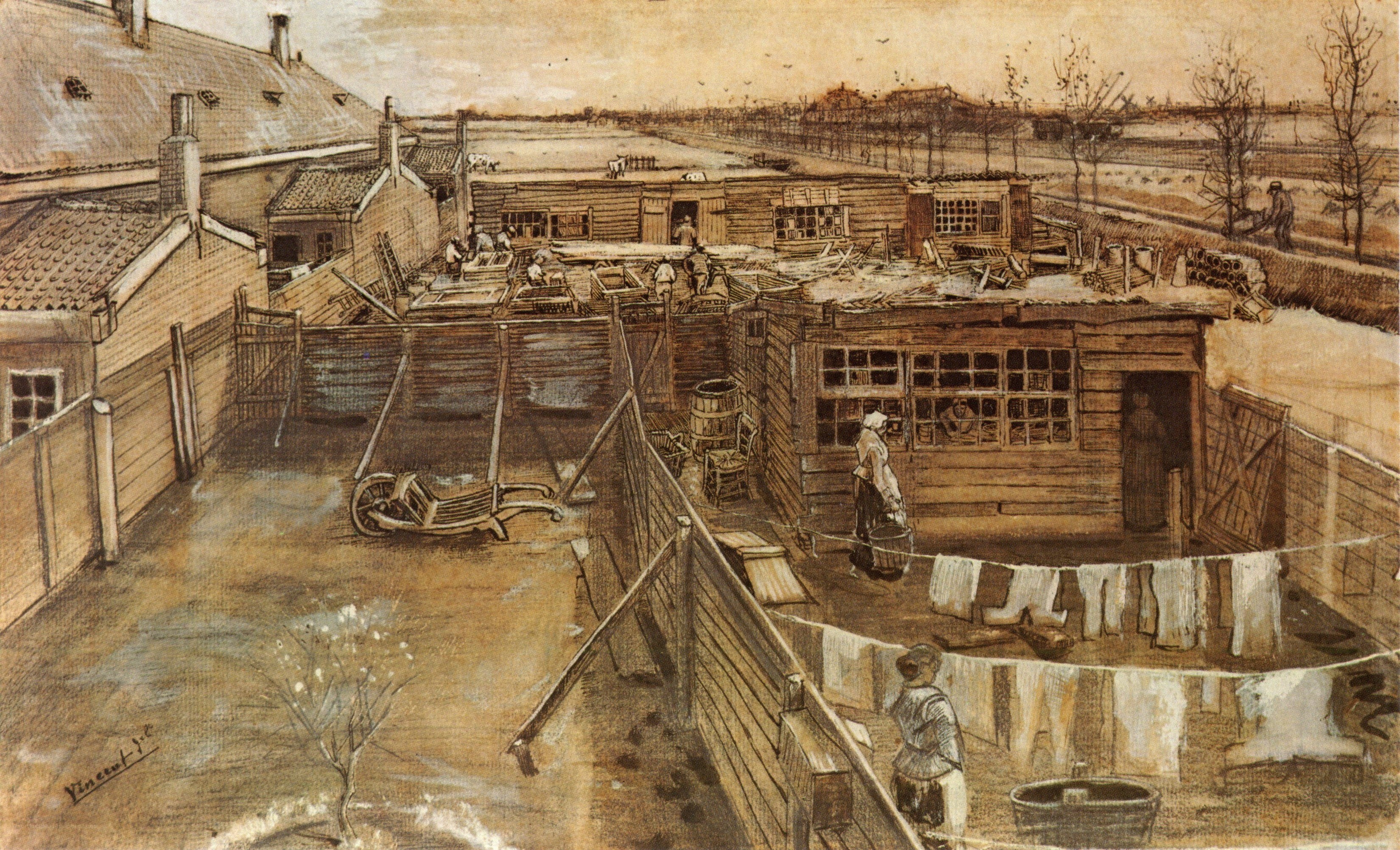 Village courtyard scene