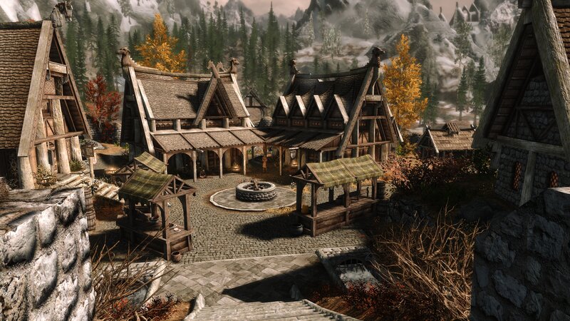 Village Courtyard with Well