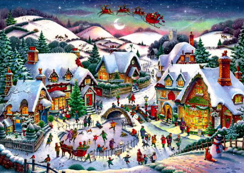 Village During Winter — White
