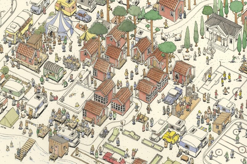 village festival illustration