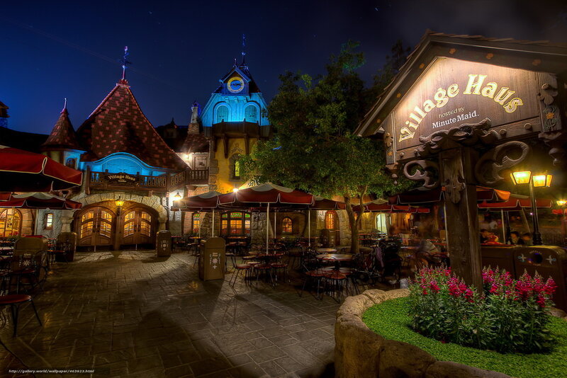 Village Haus at night