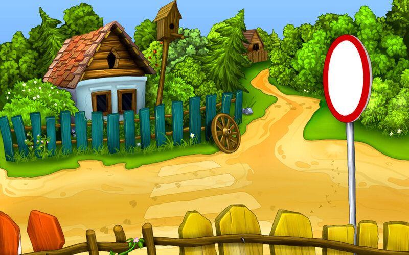 Village House and Path