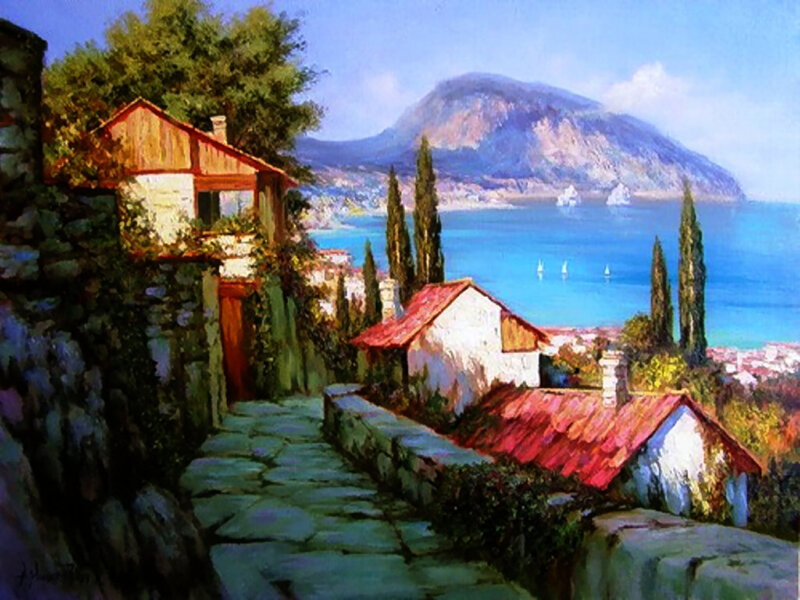 Village Houses by the Sea