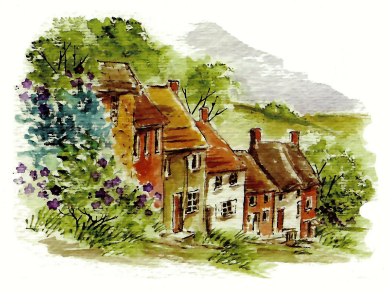 Village Houses in Garden