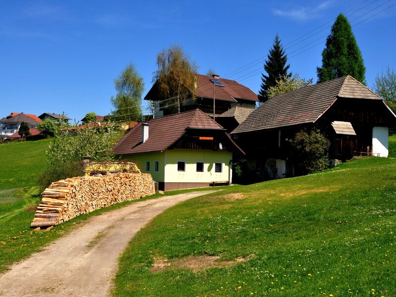 Village Houses on Hillside — Green