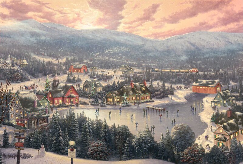 Village Ice Rink Scene