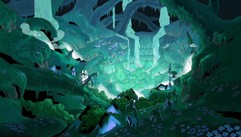 Village in a Cave — Green