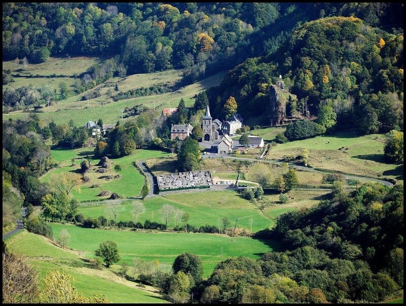 village in a green valley