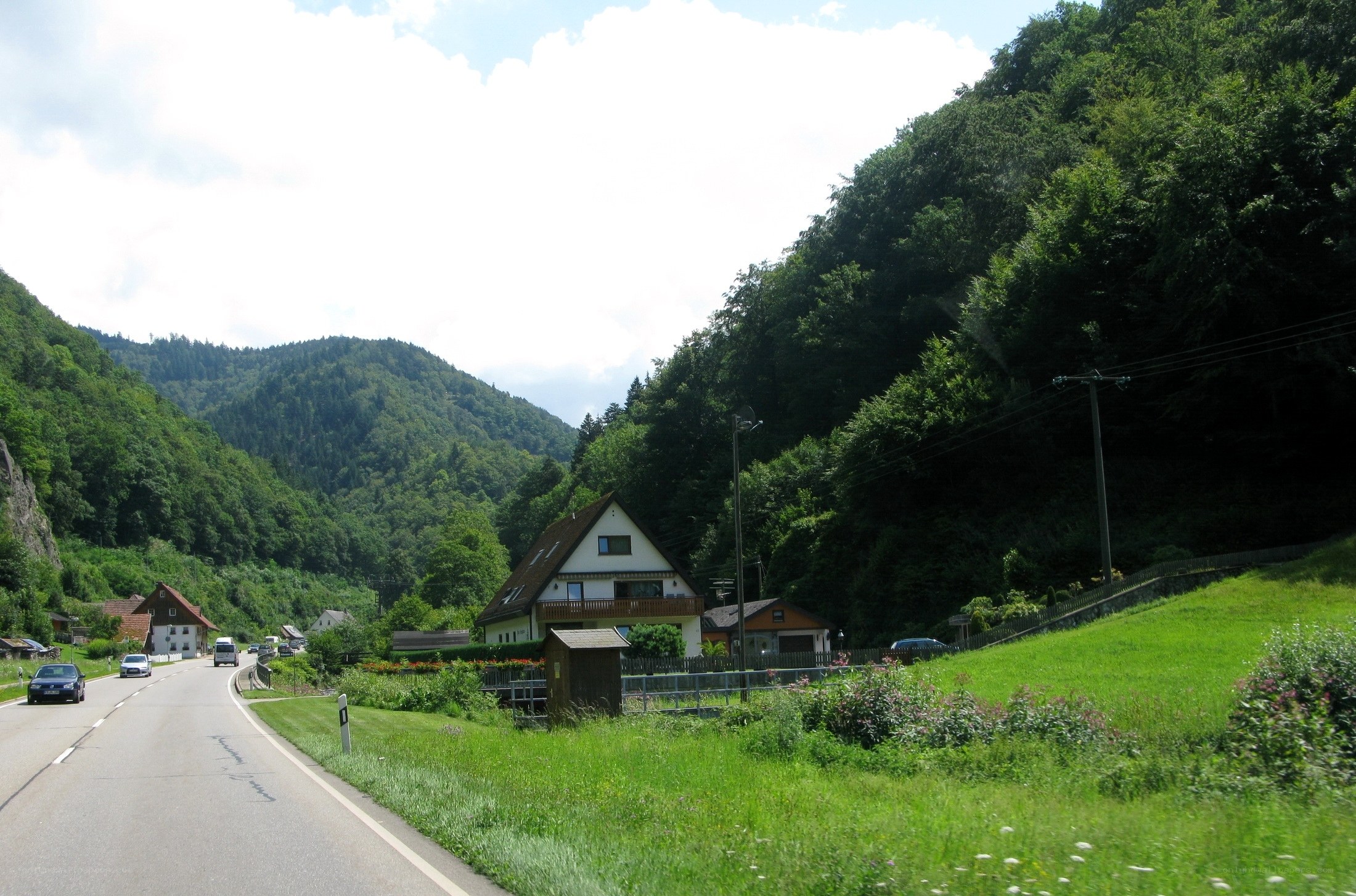 village in a green valley