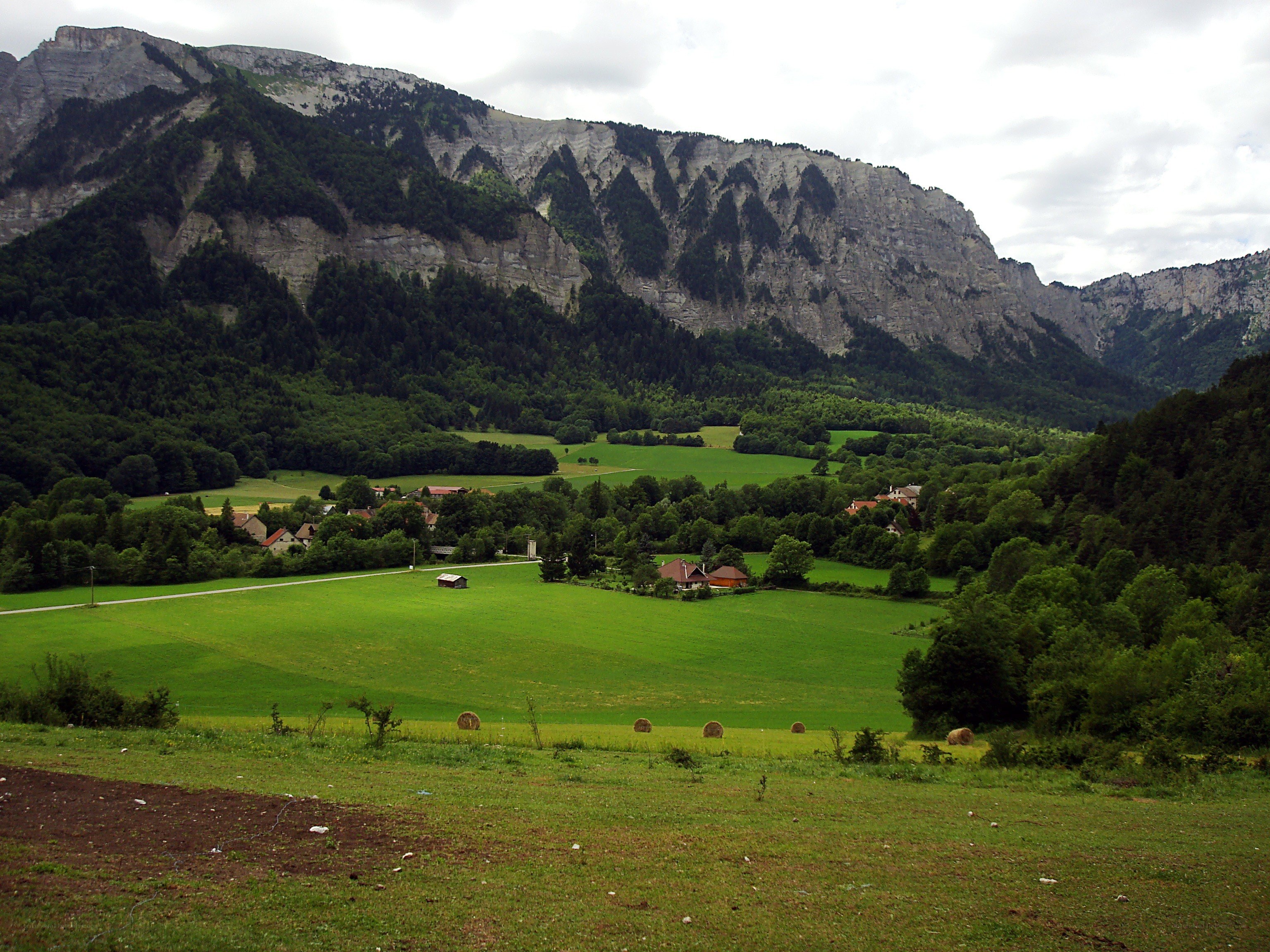 Village in a mountain valley