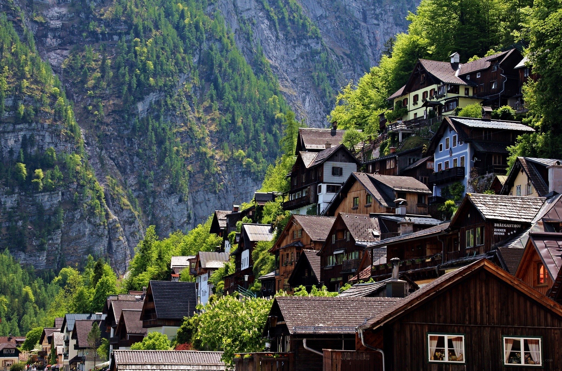 Village in a mountain valley