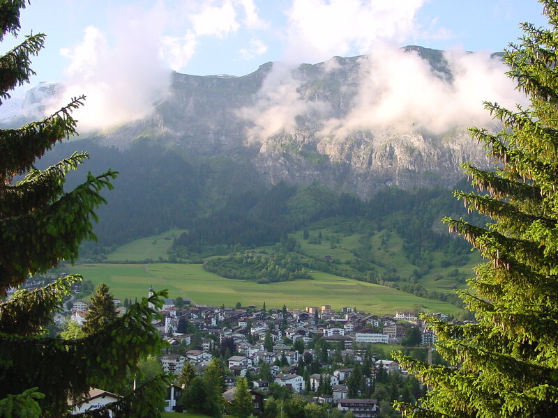 Village in a mountain valley