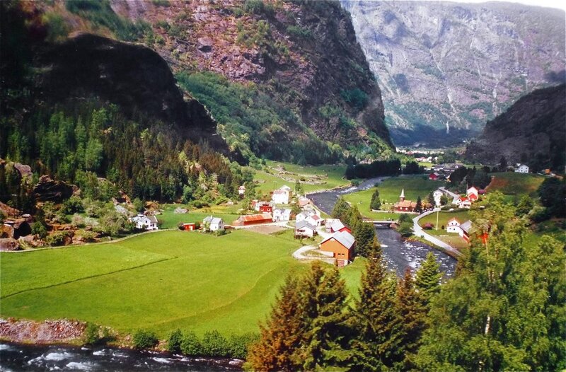 Village in a Norwegian valley