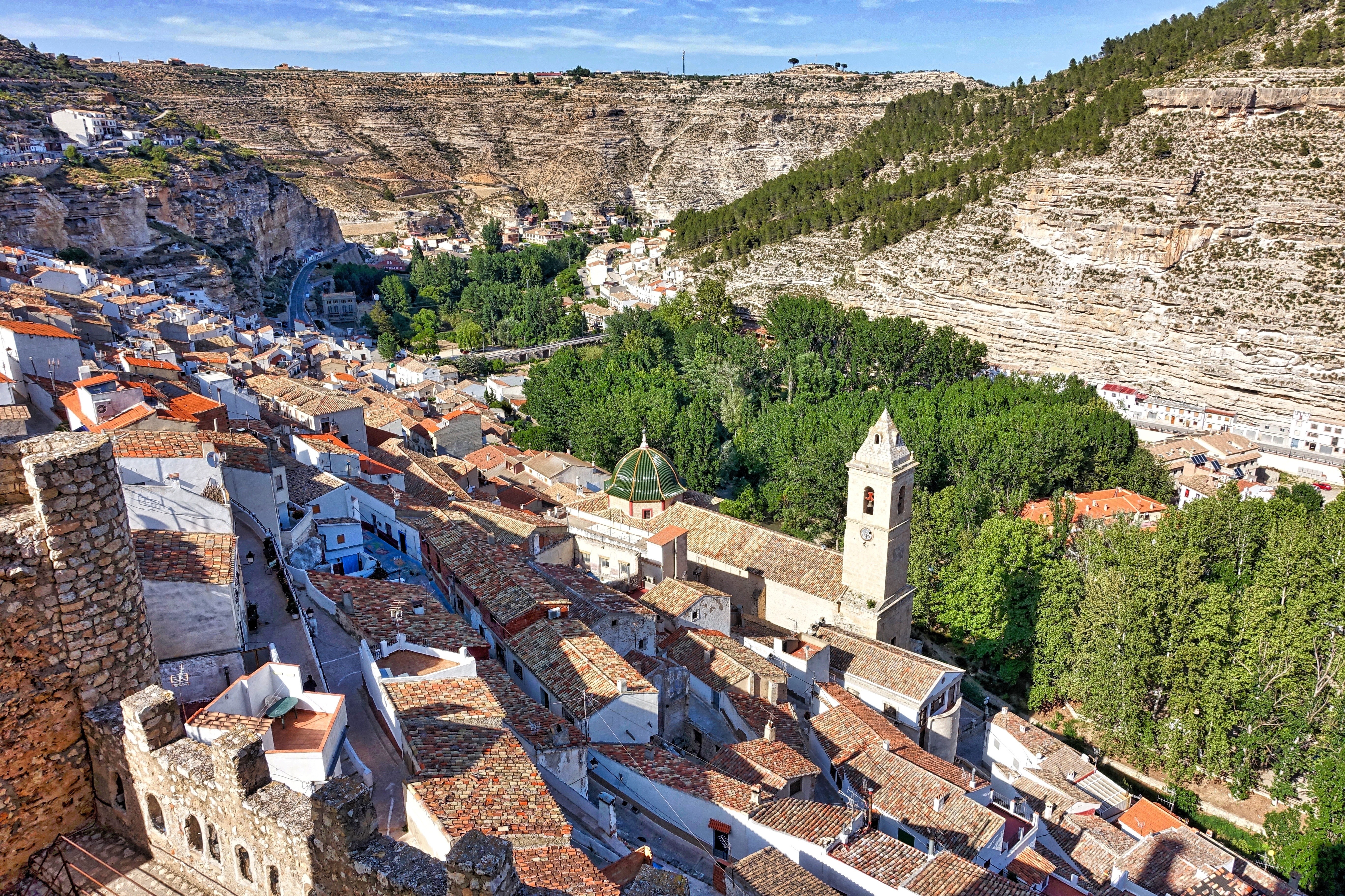 Village in a rocky valley