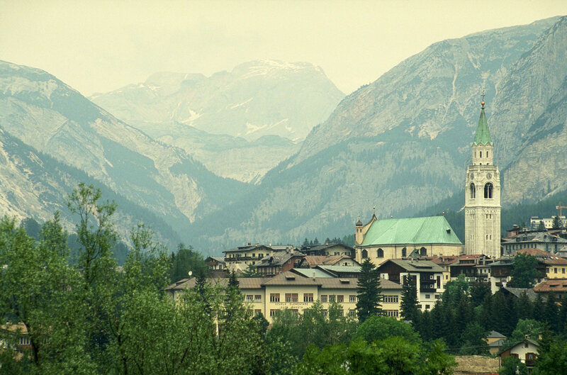 village in alpine valley