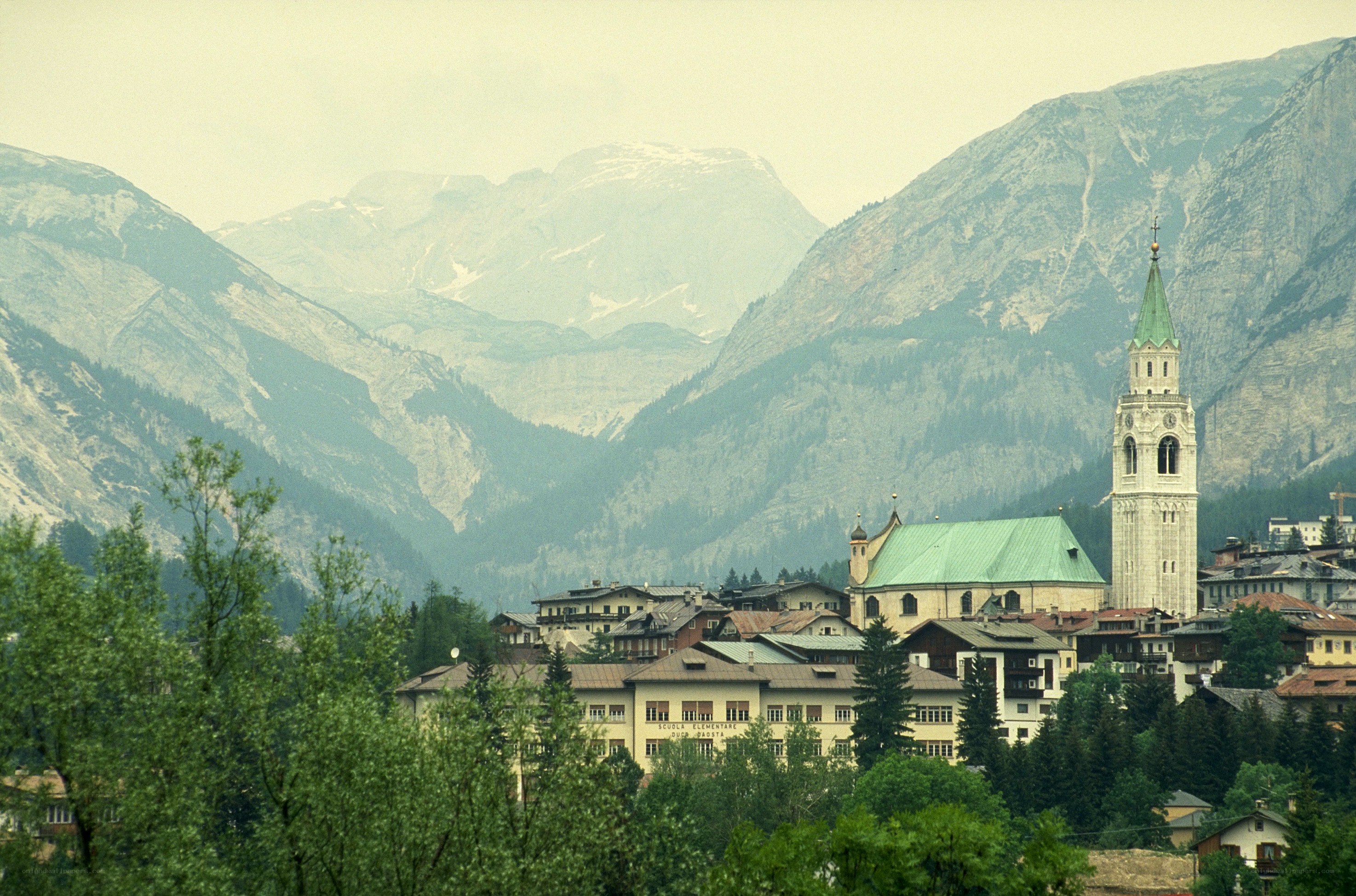 village in alpine valley