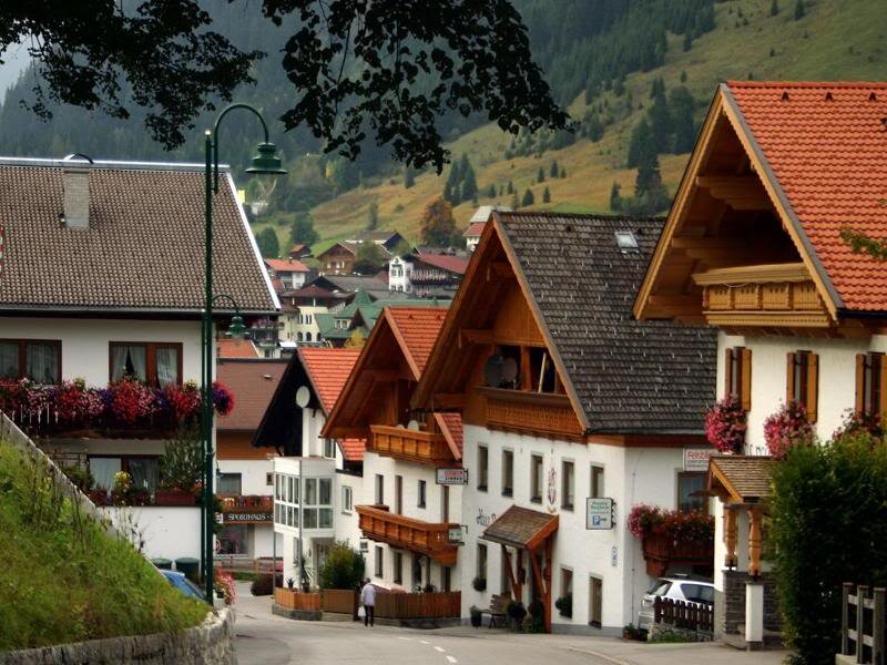 Village in Alpine Valley — Brown