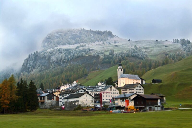 Village in Alpine Valley — Green
