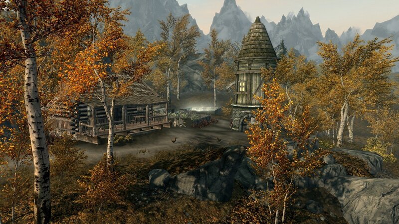 Village in Autumn — Orange, Serene, 3d Render