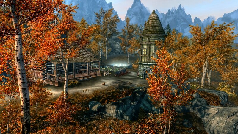 Village in Autumn — Orange