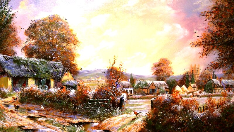Village in Autumn — Yellow