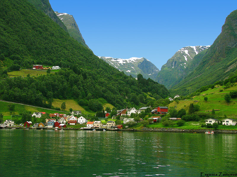 Village in Fjord Valley