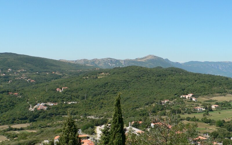 village in green hills