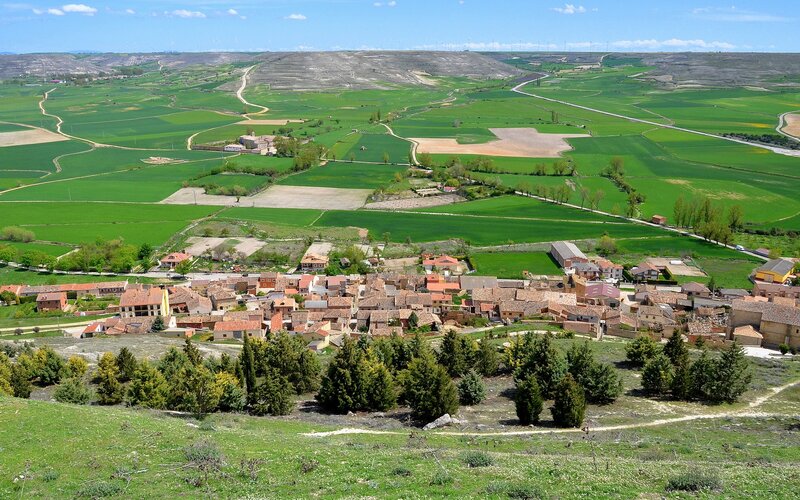 village in green valley