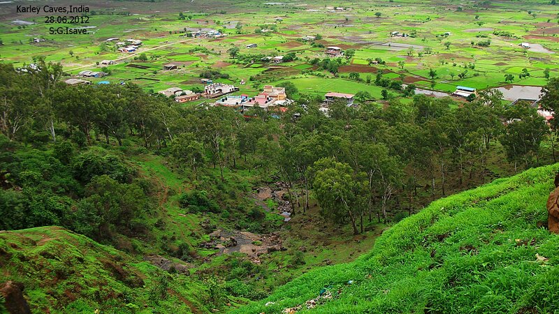 Village in Green Valley — Serene, Afternoon, Photograph, Trees