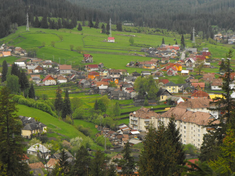 Village in Green Valley — Serene, Spring