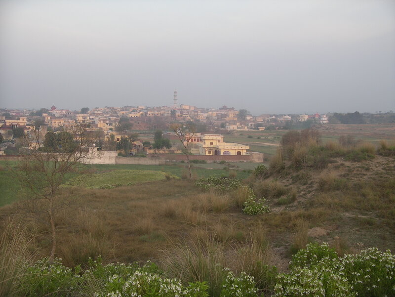 Village in Hazy Landscape