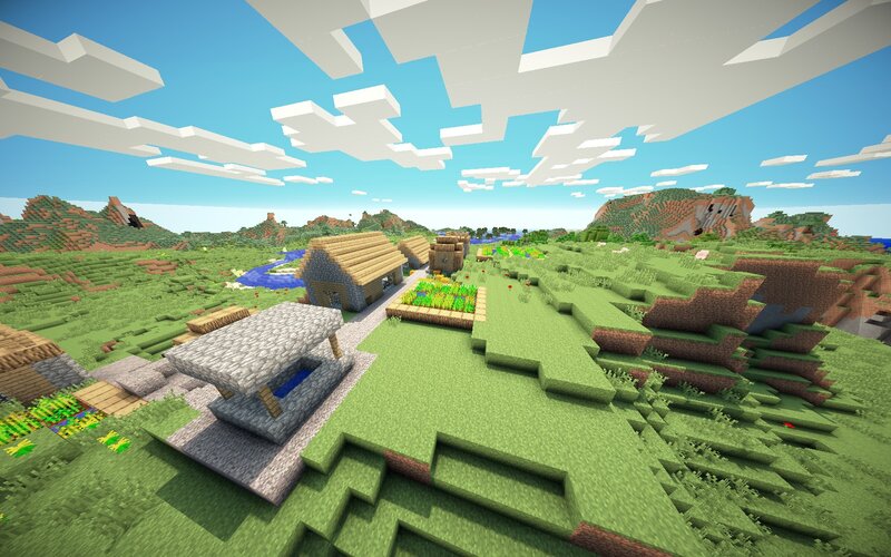 Village in Minecraft — Green, Serene