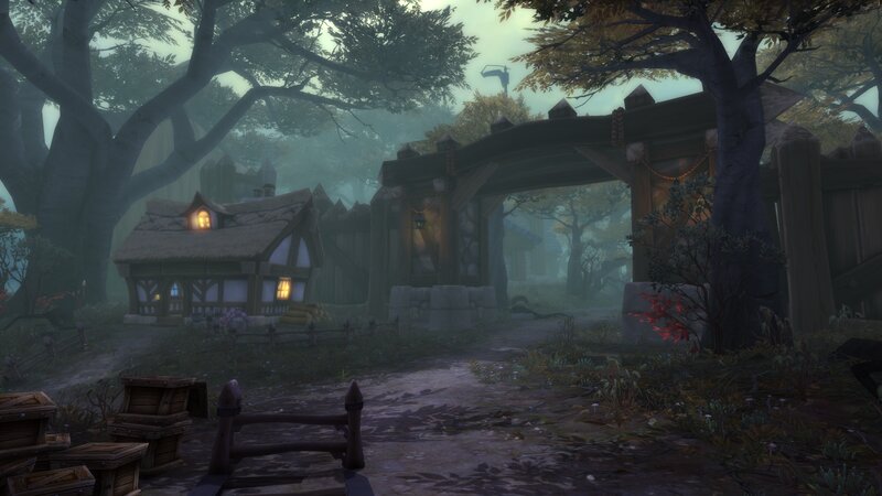 Village in Misty Forest