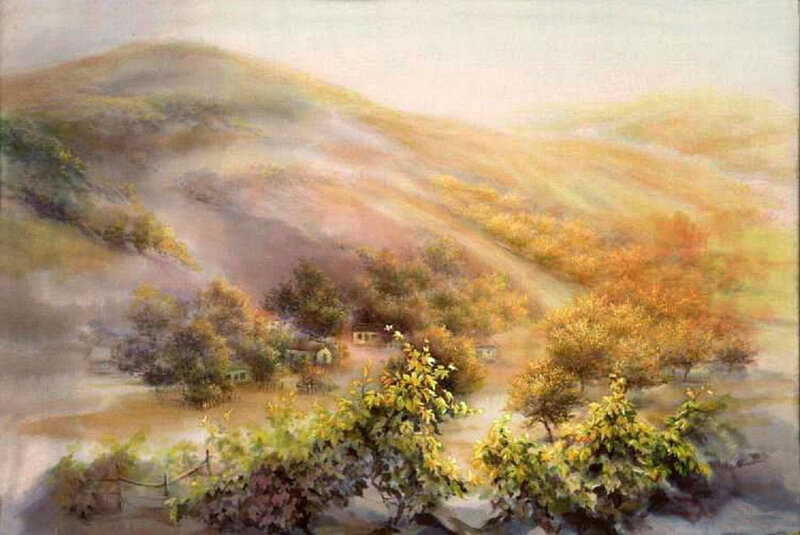 Village in Misty Valley