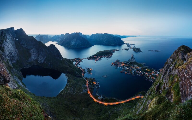 Village in Mountain Fjord