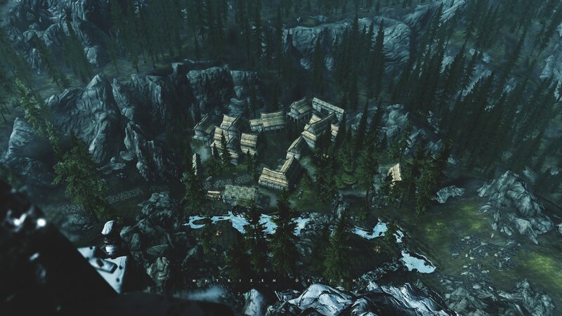 Village in Mountain Forest