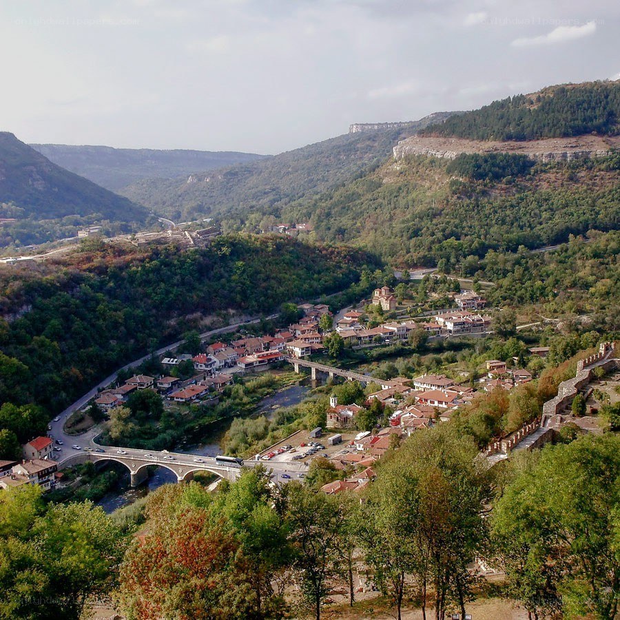 village in mountain valley
