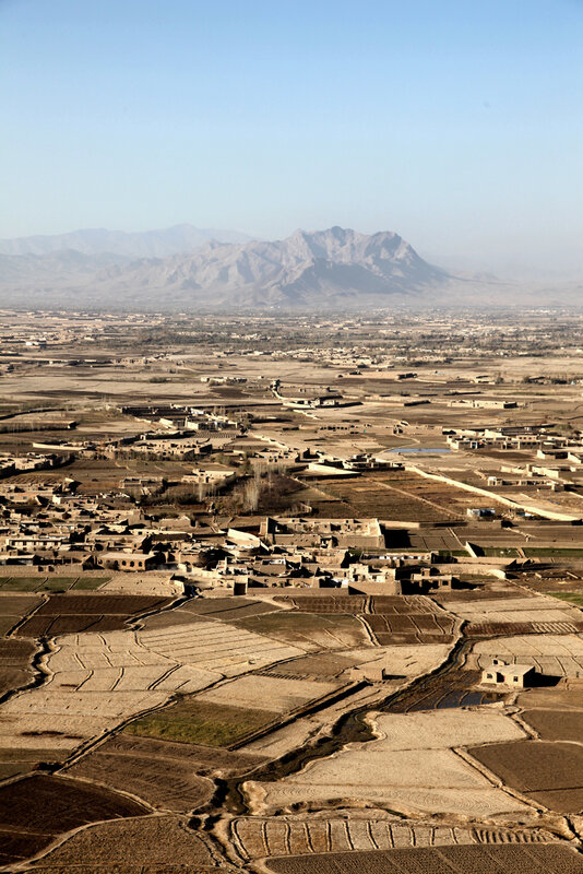 village in mountain valley