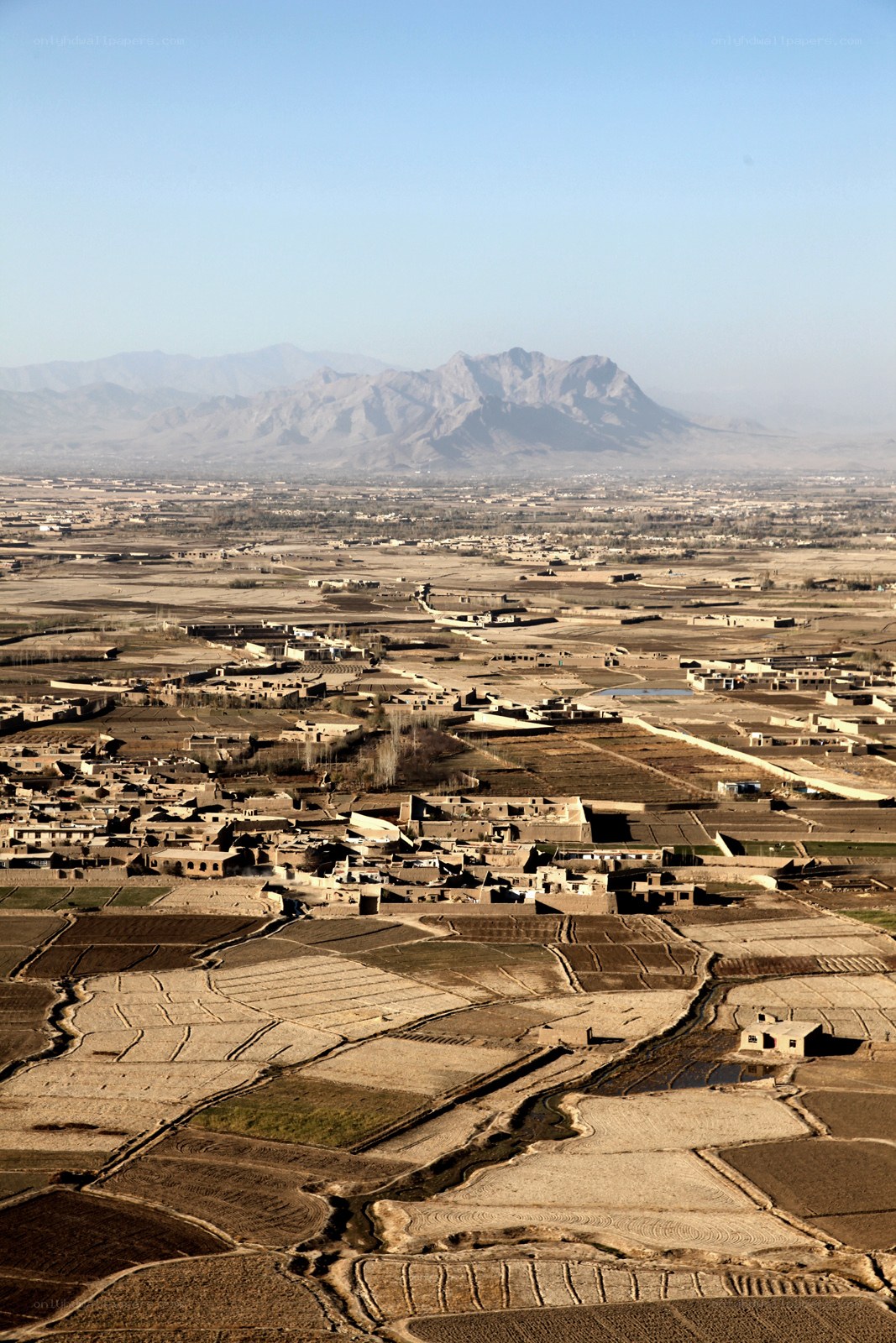 village in mountain valley