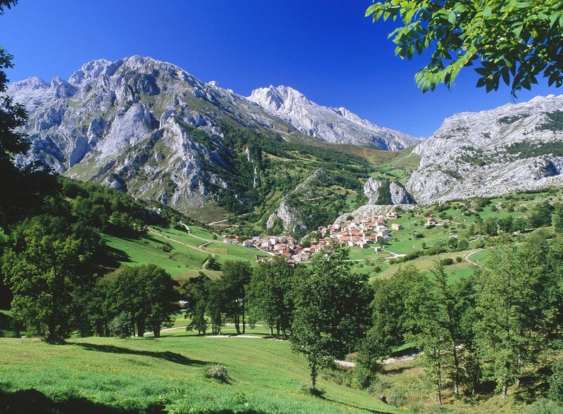 village in mountain valley