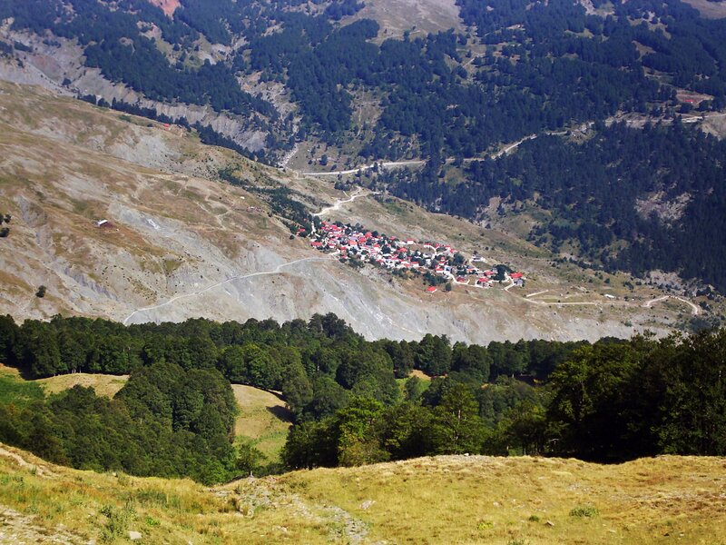 village in mountain valley