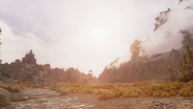 village in mountain valley