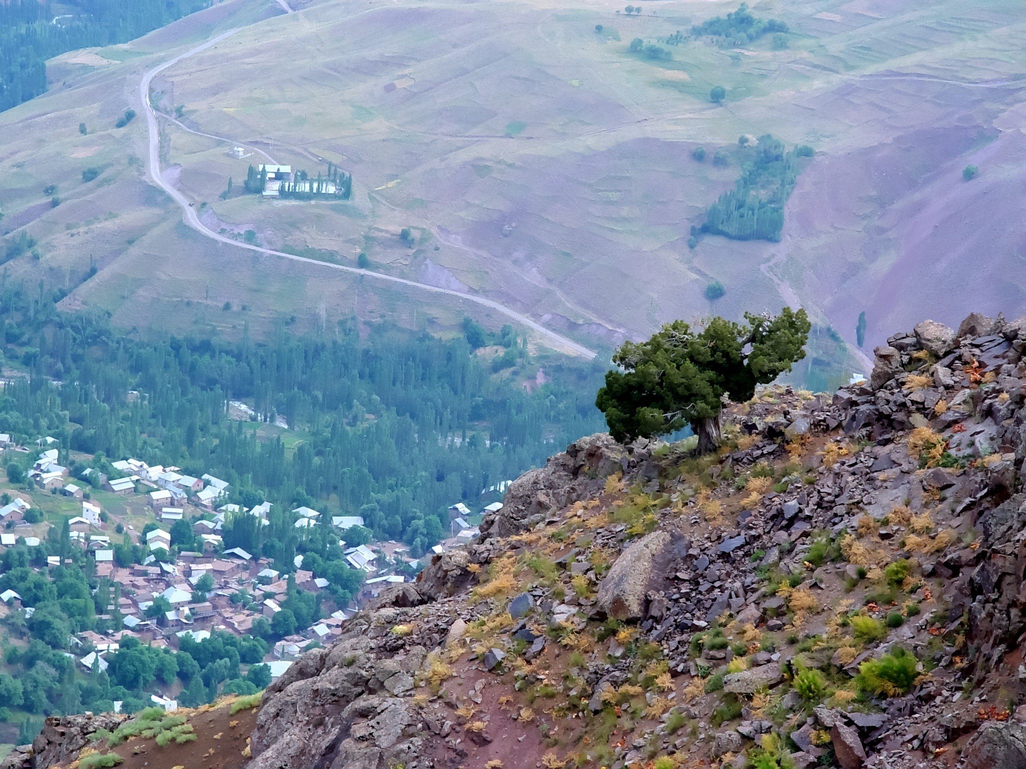 village in mountain valley