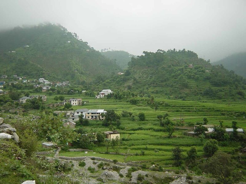 village in mountain valley