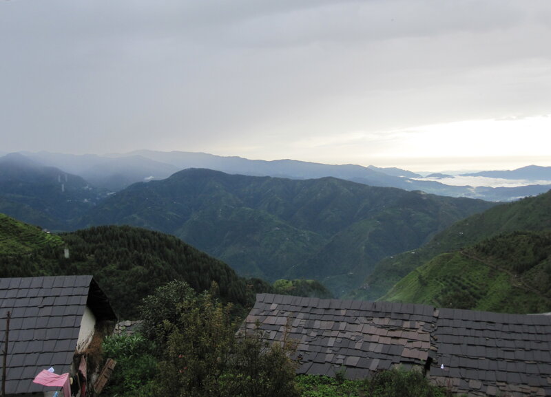 village in mountain valley