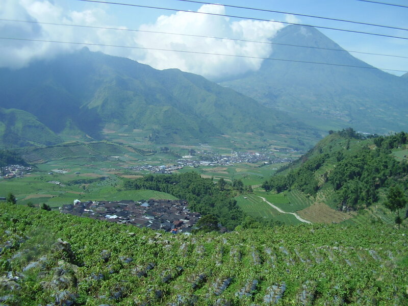 Village in Mountain Valley — Green, Serene, Afternoon, Photograph, Terraced Fields