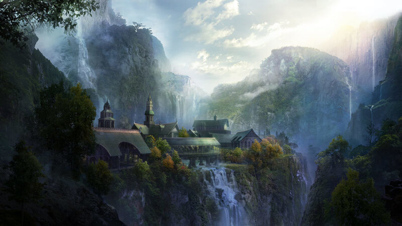 Village in Mountain Valley — Green, Serene, Morning